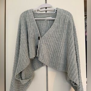 Urban Outfitters Gray Knit Poncho